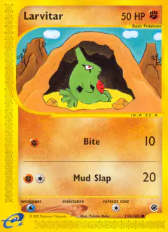 Larvitar 116/165 Common card from Expedition Base Set