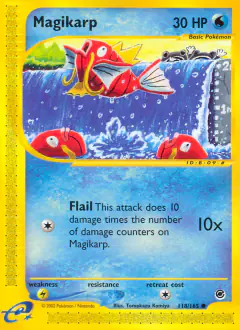Magikarp 118/165 Common card from Expedition Base Set