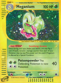 Meganium 18/165 Rare Holo card from Expedition Base Set
