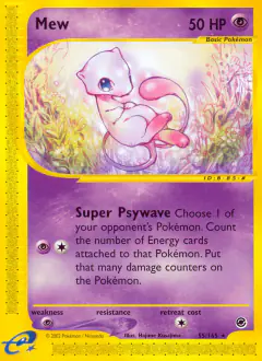 Mew 55/165 Rare card from Expedition Base Set