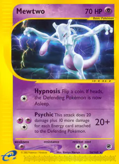 Mewtwo 56/165 Rare card from Expedition Base Set
