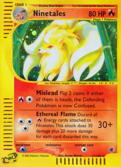 Ninetales 21/165 Rare Holo card from Expedition Base Set