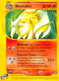 Ninetales 57/165 Rare card from Expedition Base Set