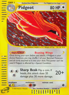 Pidgeot 23/165 Rare Holo card from Expedition Base Set