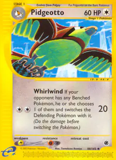Pidgeotto 88/165 Uncommon card from Expedition Base Set