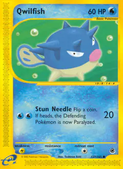 Qwilfish 127/165 Common card from Expedition Base Set