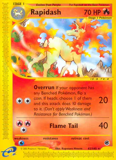Rapidash 62/165 Rare card from Expedition Base Set