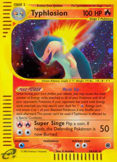 Typhlosion 28/165 Rare Holo card from Expedition Base Set