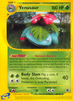 Venusaur 68/165 Rare card from Expedition Base Set