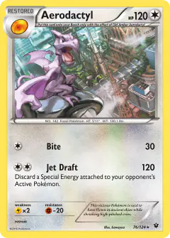 Aerodactyl 76/124 Rare card from Fates Collide