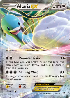 Altaria-EX 83/124 Rare Holo EX card from Fates Collide