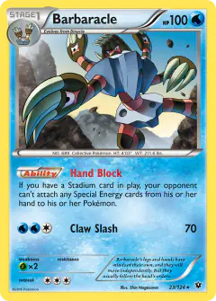 Barbaracle 23/124 Rare card from Fates Collide