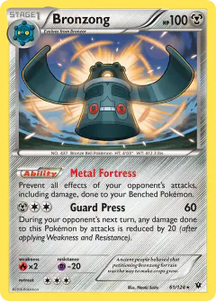 Bronzong 61/124 Rare card from Fates Collide