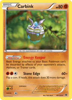 Carbink 49/124 Rare card from Fates Collide