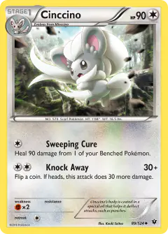 Cinccino 89/124 Uncommon card from Fates Collide