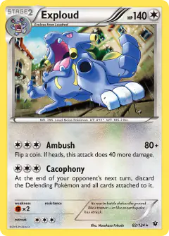 Exploud 82/124 Rare card from Fates Collide