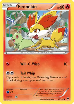 Fennekin 10/124 Common card from Fates Collide