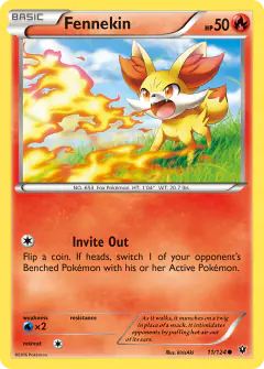 Fennekin 11/124 Common card from Fates Collide