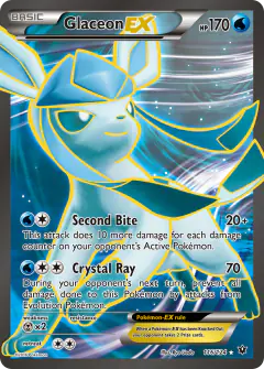 Glaceon-EX 116/124 Rare Ultra card from Fates Collide