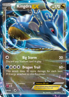 Kingdra-EX 73/124 Rare Holo EX card from Fates Collide