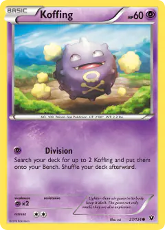 Koffing 27/124 Common card from Fates Collide
