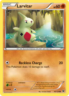 Larvitar 40/124 Common card from Fates Collide