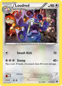 Loudred 81/124 Uncommon card from Fates Collide