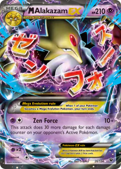 M Alakazam-EX 26/124 Rare Holo EX card from Fates Collide