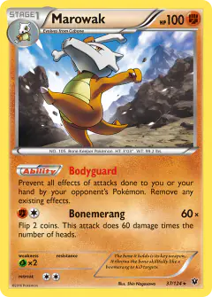 Marowak 37/124 Rare card from Fates Collide