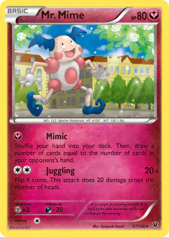 Mr. Mime 67/124 Rare card from Fates Collide