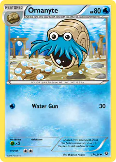Omanyte 17/124 Uncommon card from Fates Collide