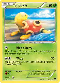 Shuckle 1/124 Uncommon card from Fates Collide