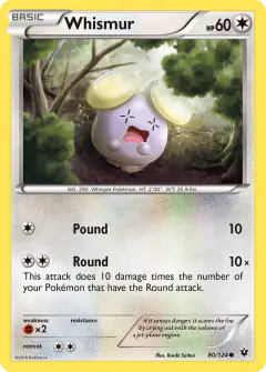 Whismur 80/124 Common card from Fates Collide