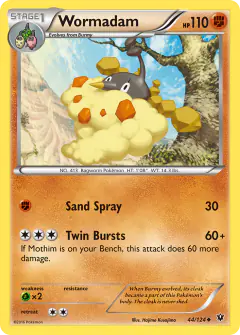 Wormadam 44/124 Uncommon card from Fates Collide