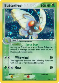 Butterfree 2/112 Rare Holo card from FireRed & LeafGreen