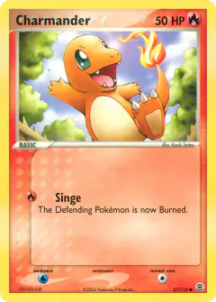 Charmander 57/112 Common card from FireRed & LeafGreen
