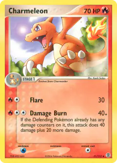 Charmeleon 31/112 Uncommon card from FireRed & LeafGreen