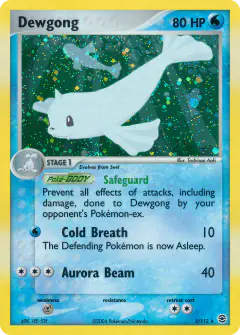 Dewgong 3/112 Rare Holo card from FireRed & LeafGreen