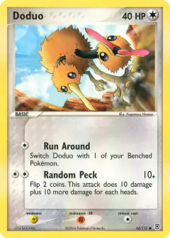 Doduo 62/112 Common card from FireRed & LeafGreen