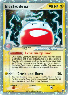 Electrode ex 107/112 Rare Holo EX card from FireRed & LeafGreen