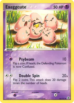 Exeggcute 33/112 Uncommon card from FireRed & LeafGreen