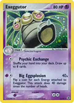 Exeggutor 5/112 Rare Holo card from FireRed & LeafGreen