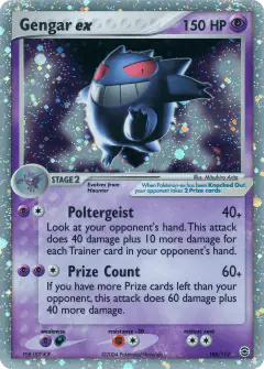 Gengar ex 108/112 Rare Holo EX card from FireRed & LeafGreen