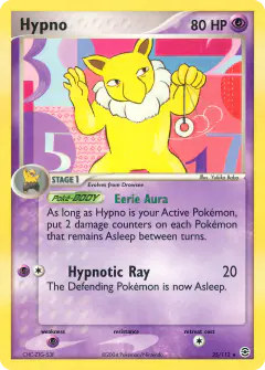 Hypno 25/112 Rare card from FireRed & LeafGreen
