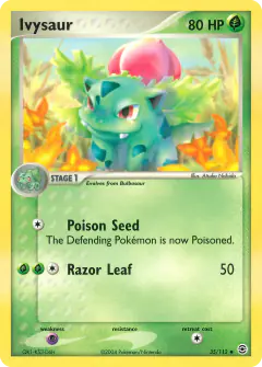 Ivysaur 35/112 Uncommon card from FireRed & LeafGreen