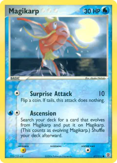 Magikarp 67/112 Common card from FireRed & LeafGreen