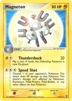 Magneton 27/112 Rare card from FireRed & LeafGreen