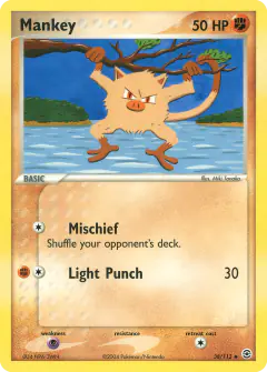 Mankey 38/112 Uncommon card from FireRed & LeafGreen
