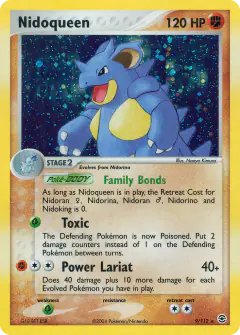 Nidoqueen 9/112 Rare Holo card from FireRed & LeafGreen