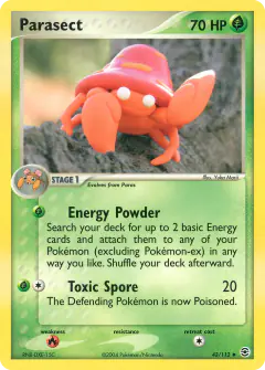 Parasect 43/112 Uncommon card from FireRed & LeafGreen